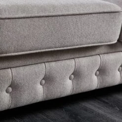 Chesterfield Linen Tufted Nailhead Upholstered Sofa With Wooden Legs - ModernLuxe -HOMCOM Shop GUEST 351d9775 4422 48cc aa11 5307bcb18d93