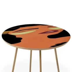 EELISE_NDRI Mean Greens Round Side Table - Deny Designs