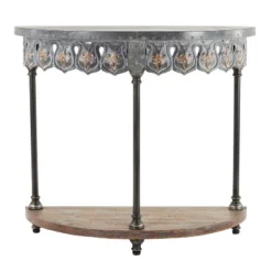 Farmhouse Metal Console Table Gray - Olivia & May -HOMCOM Shop GUEST 3718059d a19d 4f97 841a d3cee3a3ea81