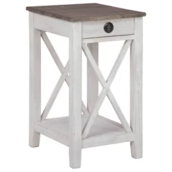 Adalane Side Table White/Gray - Signature Design By Ashley -HOMCOM Shop GUEST 38190771 5df1 4c35 81b3 7a5a6fa735d4