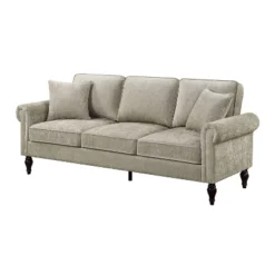 Evok Contemporary Chenille Upholstered Sofa - MiBasics -HOMCOM Shop GUEST 38dc9937 8d1d 441d a6da cf6cc5c7d931
