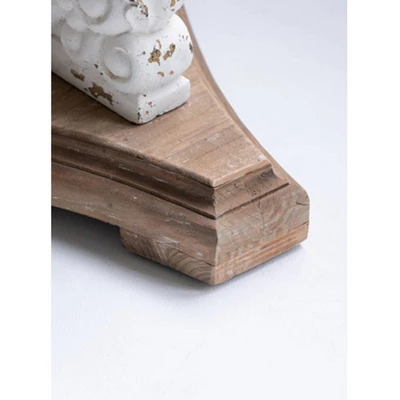 Round Side Table Antique White/Natural - A&B Home 15 Round Side Table Antique White/Natural - A&B Home - Image 13