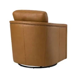 Eulalia 28.74''Wooden Upholstery Wide Genuine Leather Swivel Chair With Swivel Metal Base And Squared Arms | ARTFUL LIVING DESIGN 13 Eulalia 28.74''Wooden Upholstery Wide Genuine Leather Swivel Chair With Swivel Metal Base And Squared Arms | ARTFUL LIVING DESIGN -HOMCOM Shop GUEST 39fe6b98 3198 4e42 8397 70788dacd3a0