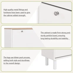 Narrow Design Shoe Cabinet With 3 Flip Drawers, 3 Hooks And Adjustable Panels - ModernLuxe 19 Narrow Design Shoe Cabinet With 3 Flip Drawers, 3 Hooks And Adjustable Panels - ModernLuxe -HOMCOM Shop GUEST 3a51c974 bd25 45cf 9162 574abe91293a