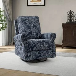 Pablo Traditional-normal Manual Swivel Glider Recliner With Nailhead Trims For Living Room | KARAT HOME -HOMCOM Shop GUEST 3a63b9e1 c389 4d06 a9c0 8f2e5c6485c3