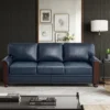 Eulalia Transitional Leather 82"Wide Sofa With Rolled Arms And Solid Wood Legs | ARTFUL LIVING DESIGN -HOMCOM Shop GUEST 3a6fcb2a ced7 4487 88e4 6a055c85bf81