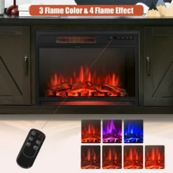 Costway 59'' Fireplace TV Stand W/ 25'' 1350W Electric Fireplace Heater Remote Control -HOMCOM Shop GUEST 3aa1ff36 a36c 4f58 aab4 58e85725b977
