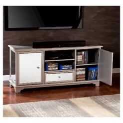 Southern Enterprises Mingo TV Stand For TVs Up To 52" Gray - Aiden Lane