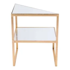 Parsons Side Table Mirror/Gold - ZM Home