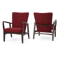 Set Of 2 Becker Upholstered Armchairs - Christopher Knight Home -HOMCOM Shop GUEST 3ae0765c 1b79 4d65 ab50 cfee5fcedcaf