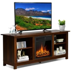 Costway 58'' 2-Tier Fireplace TV Stand W/18'' 1500W Electric Fireplace 65'' -HOMCOM Shop GUEST 3b28a4e4 5ee3 48ef 8da2 de6f4b3b1f56