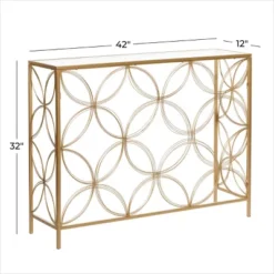Contemporary Metal Console Table Gold - Olivia & May -HOMCOM Shop GUEST 3bd23c2b 01fb 47bd 9569 a86c99b6c578