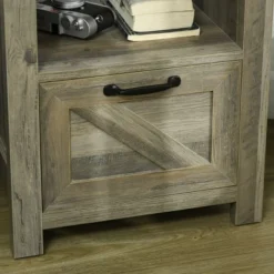 HOMCOM Farmhouse Side Table With 1 Drawer, 1 Open Shelf And Tabletop For Living Room, Gray Oak 11 HOMCOM Farmhouse Side Table With 1 Drawer, 1 Open Shelf And Tabletop For Living Room, Gray Oak -HOMCOM Shop GUEST 3dca5abb 386d 4f3c b327 be5b0e734e5a