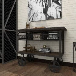 Industrial Metal Console Table Dark Black - Olivia & May 32 Industrial Metal Console Table Dark Black - Olivia & May -HOMCOM Shop GUEST 3dcfe057 9708 4b19 888b 05b7b7c0ec24