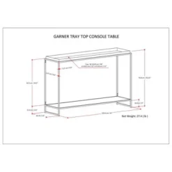 47" Morton Tray Top Console Table Black - WyndenHall -HOMCOM Shop GUEST 3ea739b2 c935 463b 9bed 8f8ac899e82a