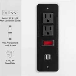 Yaheetech 3-Tier Wooden Console Table With Power Outlet Entryway Table -HOMCOM Shop GUEST 3ed1802b d8e8 4199 9a34 9cc60c2d8d8d