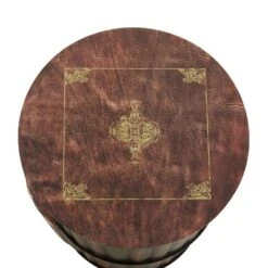 Traditional Round Book Cabinet Maroon - Olivia & May -HOMCOM Shop GUEST 3f340682 daf2 492d be9f d525ab6faca5