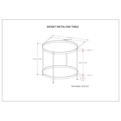 Lipton Metal End Table - WyndenHall -HOMCOM Shop GUEST 3fd2995a 9545 4526 acef d752457faf2a
