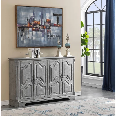 Gramercy 4 Door Credenza Gray - Treasure Trove Accents 5 Gramercy 4 Door Credenza Gray - Treasure Trove Accents - Image 3