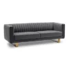 86" Delilah Velvet Sofa With Matte Gold Legs Dark Gray - Armen Living -HOMCOM Shop GUEST 40cb88b9 c4b3 461d 95e0 8a1a6f67c212