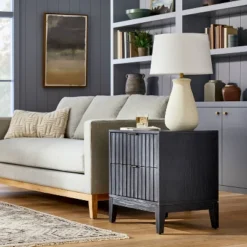 Thousand Oaks Wood Scalloped End Table With Drawers - Threshold™ Designed With Studio McGee