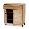 Coolidge Wood 1 Drawer Storage Cabinet Oak Brown - Baxton Studio -HOMCOM Shop GUEST 42333f5f a70f 4b01 9746 85f2555444ff