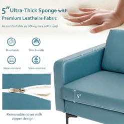 Costway Set Of 2 Leathaire Fabric Accent Armchair Single Sofa W/Side Storage Pocket 15 Costway Set Of 2 Leathaire Fabric Accent Armchair Single Sofa W/Side Storage Pocket -HOMCOM Shop GUEST 4311b6a4 c211 4592 afb8 a1ee1cb01c6f