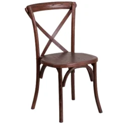 Merrick Lane Davisburg Stackable Wooden Cross Back Bistro Dining Chair -HOMCOM Shop GUEST 44dc0585 3f57 499c bfe5 7139d2eea188