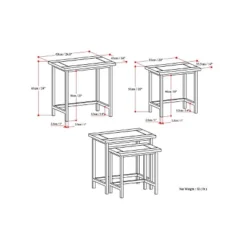 2pc Rhonda Solid Mango Wood Nesting Side Table - Wyndenhall -HOMCOM Shop GUEST 45ad1355 02be 4bf5 904d 0091170ec085