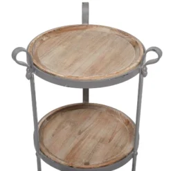 Industrial Metal Round Tiered Table Gray - Olivia & May -HOMCOM Shop GUEST 46633135 8626 442f 9856 364dd9dccad6