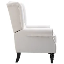 HOMCOM Button-Tufted Accent Chair With High Wingback, Rounded Cushioned Armrests And Thick Padded Seat -HOMCOM Shop GUEST 4775ba8f 4f13 4e2e 81e4 ea62f270af65