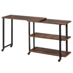 Tangkula Sofa Side Table W/Storage Shelves Mobile End Table Rolling Couch Table Desk For Living Room Bedroom 25 Tangkula Sofa Side Table W/Storage Shelves Mobile End Table Rolling Couch Table Desk For Living Room Bedroom -HOMCOM Shop GUEST 47d557ee 2f24 4ac1 9347 fc57fbe561ce