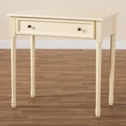 Mahler Wood 1 Drawer Console Table White - Baxton Studio -HOMCOM Shop GUEST 4925934c 54e0 46d0 ae9d 894287e0eb58