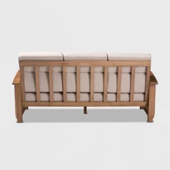 Charlotte Fabric Upholstered Wood 3 Seater Sofa Taupe/Brown - Baxton Studio -HOMCOM Shop GUEST 4927150c 676a 4b8a a848 5d52bb24b7d1