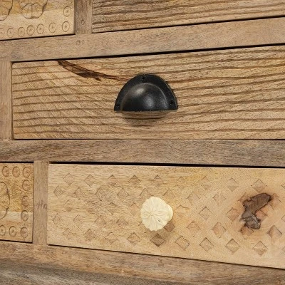 Serreno 6 Drawers Accent Cabinet Natural - Furniture Of America 7 Serreno 6 Drawers Accent Cabinet Natural - Furniture Of America - Image 5