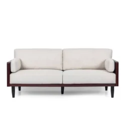 Sofia Mid-Century Modern Upholstered 3 Seater Sofa - Christopher Knight Home -HOMCOM Shop GUEST 4a3c696c efad 40b2 a168 ae69b519f170