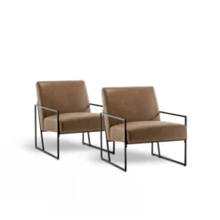 ELuxury Modern Metal Arm Accent Chair, Set Of 2 18 ELuxury Modern Metal Arm Accent Chair, Set Of 2 -HOMCOM Shop GUEST 4a49df5b 2513 4466 8c27 79527f89d1c7