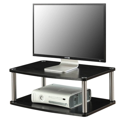 Two-Tier Swivel Riser TV Stand For TVs Up To 20" Black - Breighton Home 4 Two-Tier Swivel Riser TV Stand For TVs Up To 20" Black - Breighton Home - Image 2
