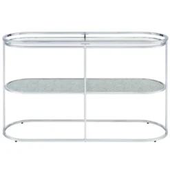 Javete Glam 1 Shelf Sofa Table Chrome - HOMES: Inside + Out -HOMCOM Shop GUEST 4ac383f7 8487 41d0 a93d 2982a167903e