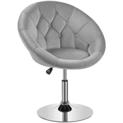 Yaheetech Swivel Tufted Height Adjustable Barrel Chair Accent Chair -HOMCOM Shop GUEST 4ac85cf7 b3c8 4e5b acc2 e70945ab70c6
