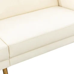 Lanna 76"Wide Vegan Leather Modern Style Convertible Futon Sofa Bed For Living Room Guest Bedroom | ARTFUL LIVING DESIGN -HOMCOM Shop GUEST 4b88fbc9 e903 403c b69d d70407a5deba