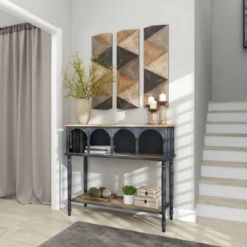 Farmhouse Wood Console Table Black - Olivia & May -HOMCOM Shop GUEST 4b961952 87f7 4c5b 9bd8 5184dbd6b80e