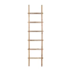 76" Wooden Decorative Ladder Brown - Sagebrook Home