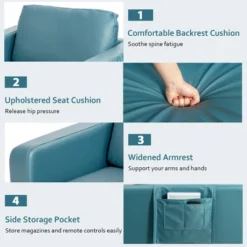 Costway Set Of 2 Leathaire Fabric Accent Armchair Single Sofa W/Side Storage Pocket 18 Costway Set Of 2 Leathaire Fabric Accent Armchair Single Sofa W/Side Storage Pocket -HOMCOM Shop GUEST 4bcb3d68 983e 4b70 9ca5 2a1526061645