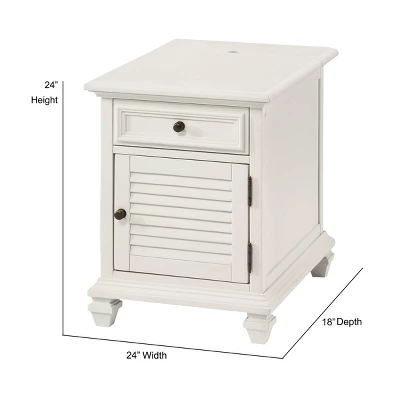 Charlestown Storage End Table With USB White - Steve Silver Co. 7 Charlestown Storage End Table With USB White - Steve Silver Co. - Image 5