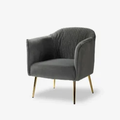 Velvet Barrel Chair With Goden Base Contemporary And Classic Velvet Accent Chair For Living Room | Karat Home -HOMCOM Shop GUEST 4cada3e2 2d25 4271 bfbe 6f8147a08be2