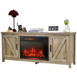 Costway 59'' Fireplace TV Stand W/ 25'' 1350W Electric Fireplace Heater Remote Control -HOMCOM Shop GUEST 4db328df 4769 4e01 9ecb 2f330bd6922a