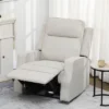 HOMCOM Electric Power Recliner Armchair With USB Charging Station, Sofa Recliner With Linen Upholstered Seat And Retractable Footrest, Cream White -HOMCOM Shop GUEST 4e5edae3 0d8b 4359 bdcf d1064bb6fcc8