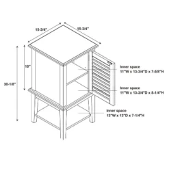 Damien Shutter Door Table White - Powell Company -HOMCOM Shop GUEST 4e93f003 92af 4d45 b4db ad9e8c6e52ce