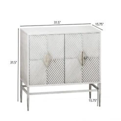 Cierra 31.50" W Modern 2 Diamond Doors Wooden Cabinet With Featuring Two-Tier Storage-Maison Boucle -HOMCOM Shop GUEST 4f40aadd 2d5b 4f56 8792 9273c6a8011e